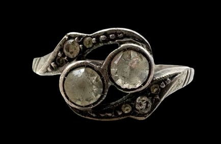 Vintage European 835 Silver & Gemstone Ring