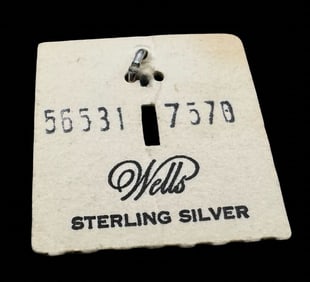 Vintage WELLS Sterling Silver Musical Note Pendant Charm