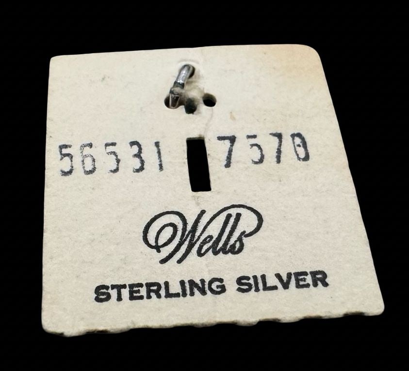 Vintage WELLS Sterling Silver Musical Note Pendant Charm (1 of 3)
