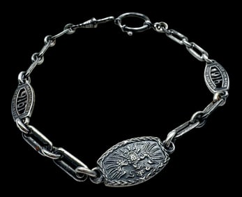 Rare Antique 1916 German WWI Iron Pocket Watch Chain