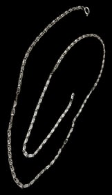 Vintage European 800 Silver Greek Scroll Design Chain