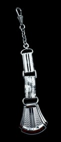 Vintage Silver Metal Pocket Watch Chain Fob