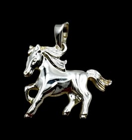 Vintage Sterling Silver Horse Pendant Charm