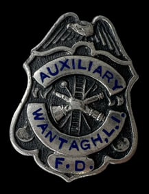 Vintage Sterling Silver Fire Department Pin Brooch