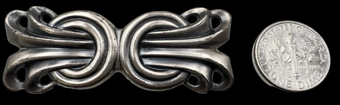 Unusual Vintage Sterling Silver Brooch Pin