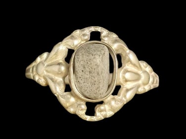 Set of 10 ca. 1940 W. FREY & CO Germany 835 Silver & Gemstone Baby Rings