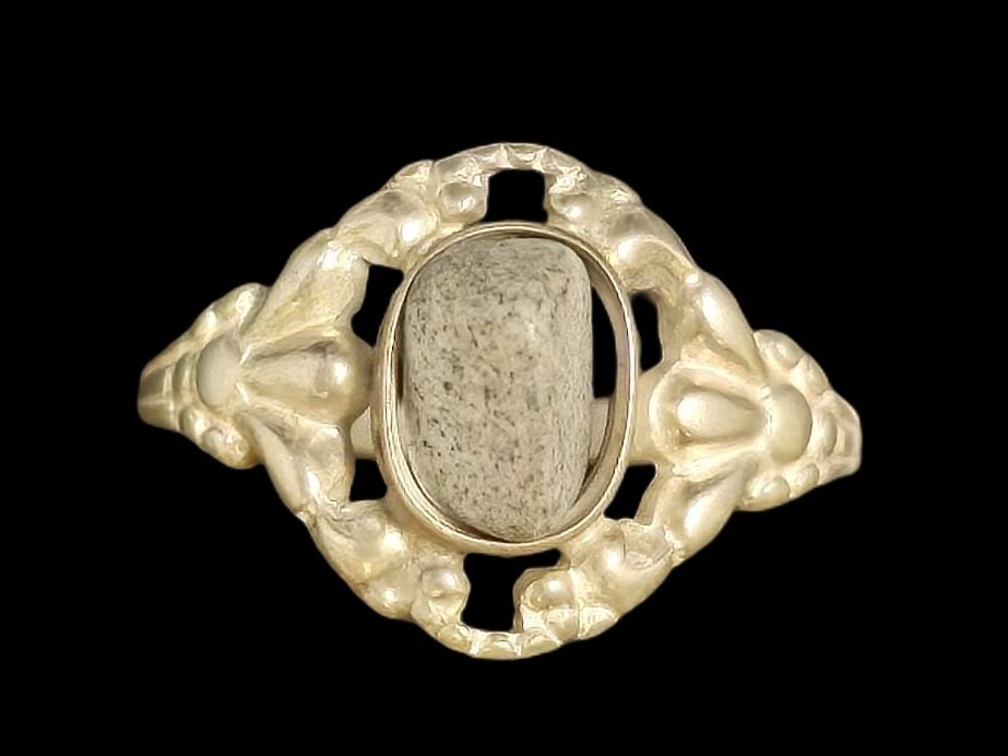 Set of 10 ca. 1940 W. FREY & CO Germany 835 Silver & Gemstone Baby Rings (1 of 6)
