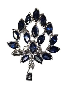 Exquisite Sterling Silver & Sapphire Pendant