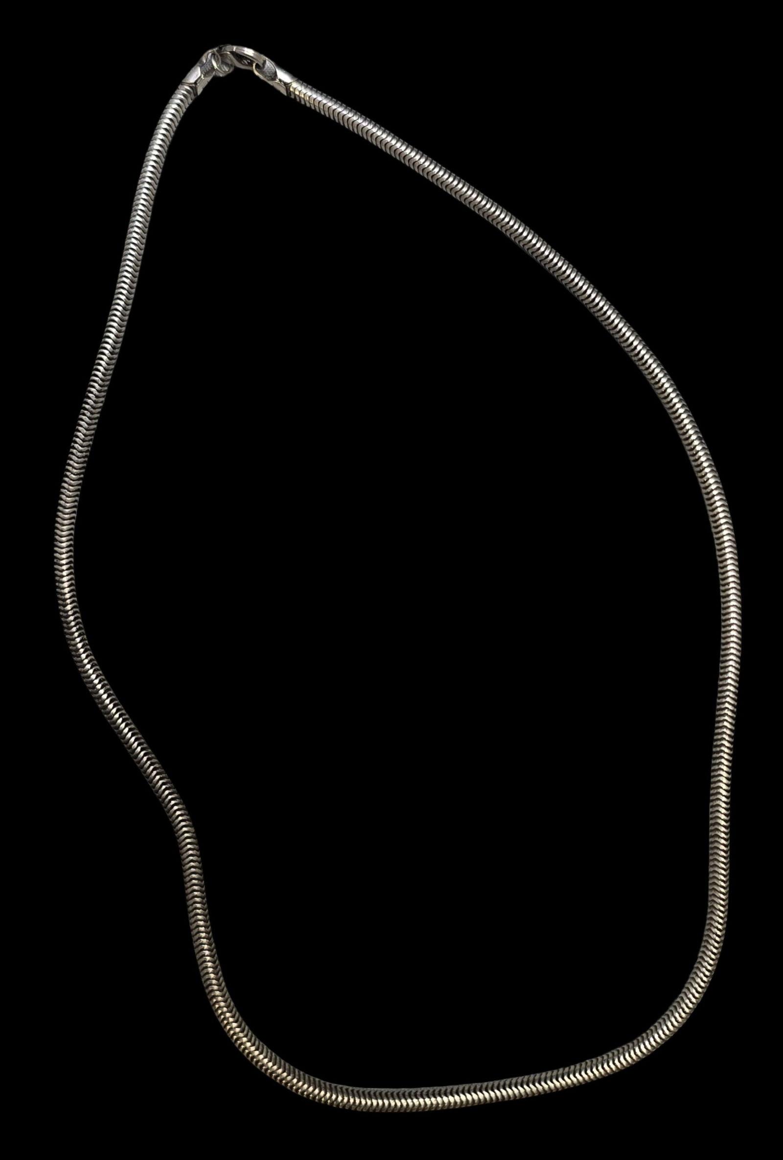 Stylish Vintage Sterling Silver Snake Chain Necklace (1 of 7)
