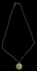 Sweet Sterling Silver Pendant Necklace - Boy Kissing Girl at Window