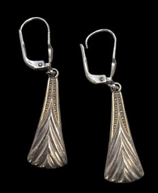 Beautiful Vintage Sterling Silver Dangle Earrings
