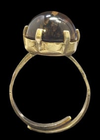 Beautiful Vintage European 835 Silver & Tiger's Eye Ring