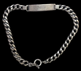 Vintage Sterling Silver Personalized Chain Link Bracelet