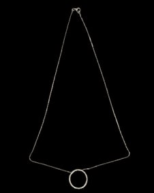 Charming Sterling Silver & Rhinestone Pendant Necklace
