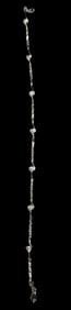 Beautiful Sterling Silver & Rhinestone Link Bracelet
