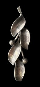 Vintage TEKA Germany 835 Silver Leaf Brooch