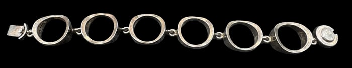 Beautiful Vintage Mid-Century Modern NIELS ERIK FROM Denmark Sterling Silver Chain Bracelet