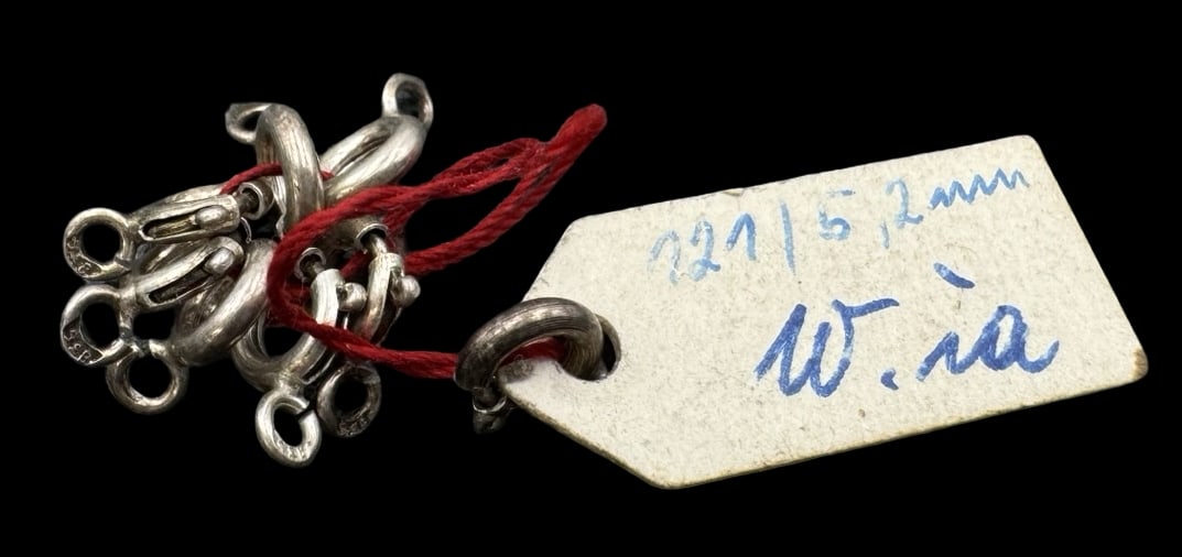 Lot of 8 Vintage European 835 Silver Spring Ring Clasps (1 of 3)