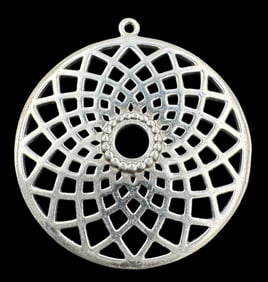 Vintage Sterling Silver Crown Chakra Pendant Charm