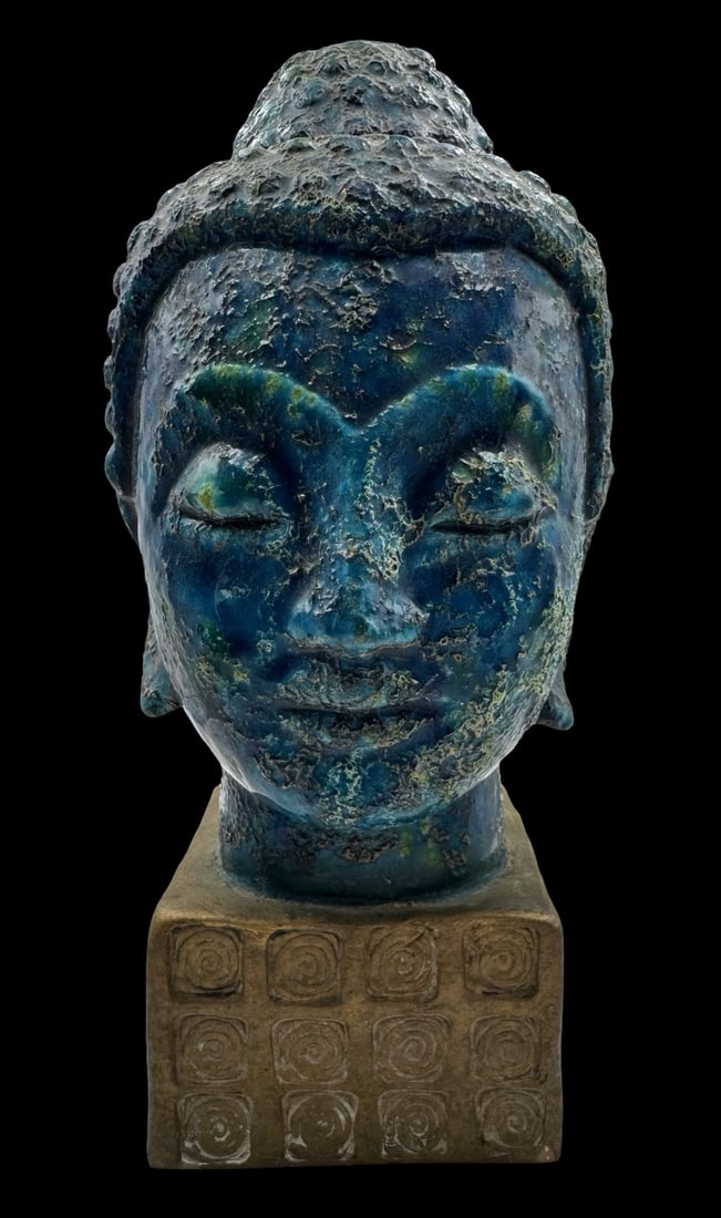 Rare Vintage Mid-Century Italian ALDO LONDI BITOSSI for Rosenthal-Netter Ceramic Buddha Bust (1 of 8)