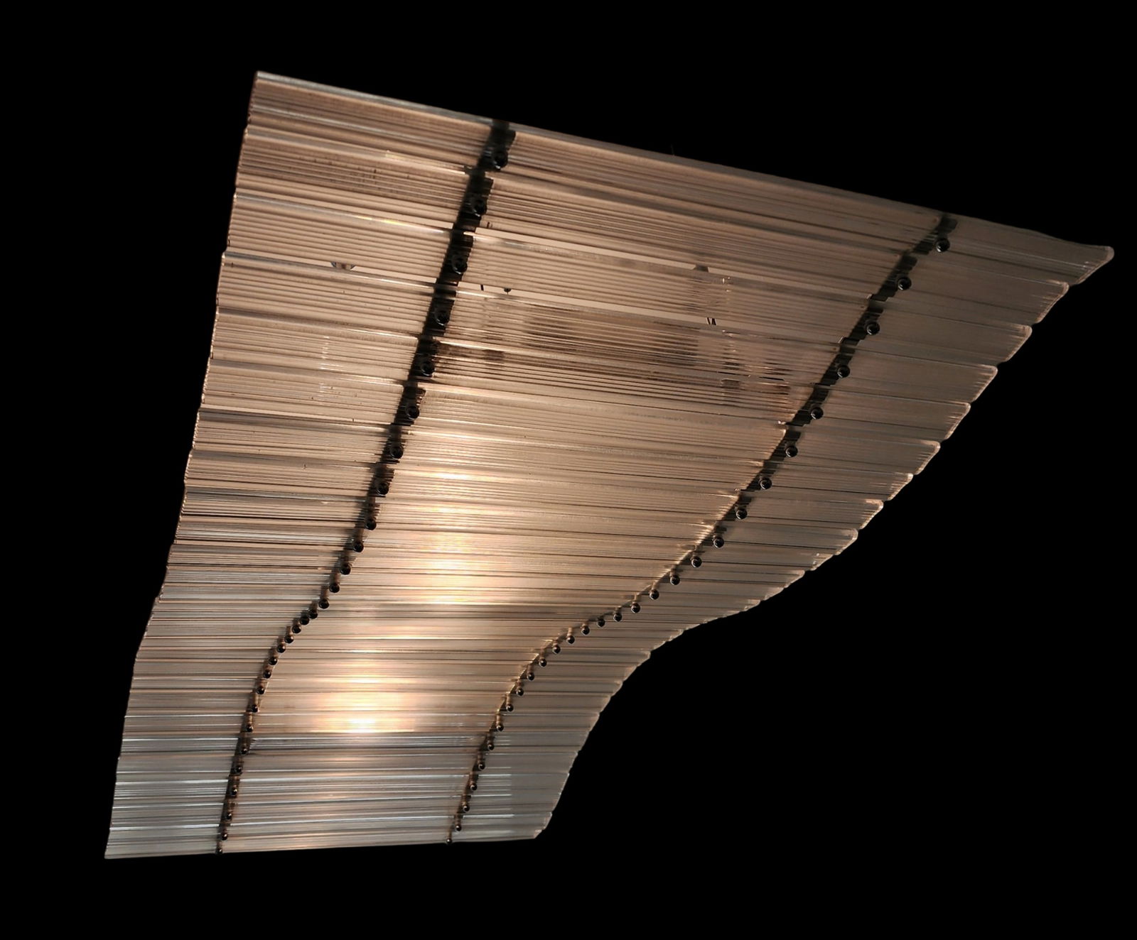 Vintage VENINI Murano Italy "TAPPETO VOLANTE" Art Glass Chandelier (1 of 5)