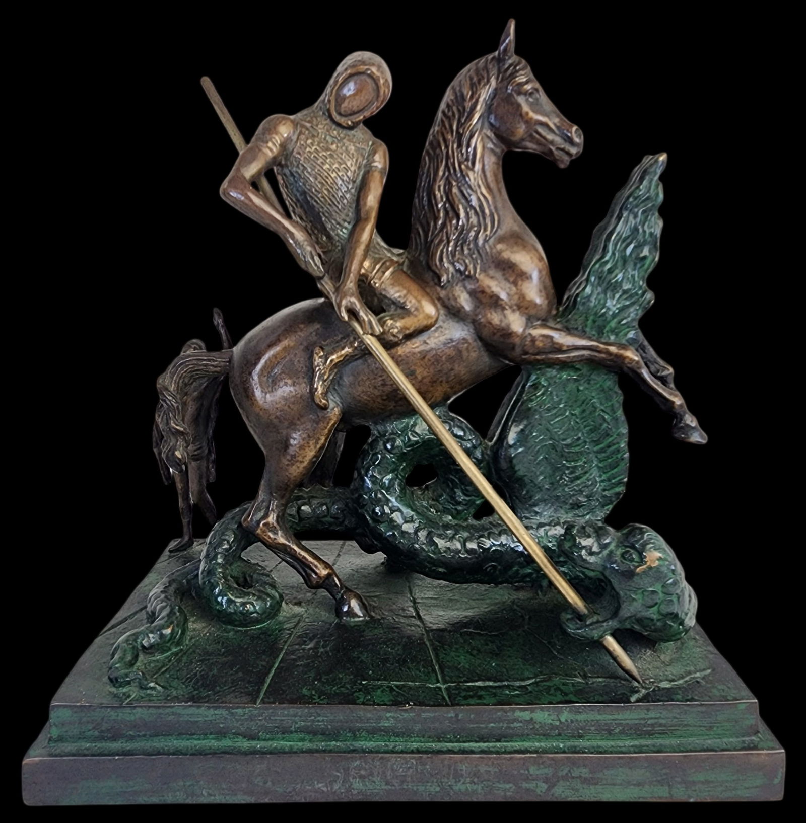 After SALVADOR DALI (Spanish, 1904-1989) Bronze Group "St George and the Dragon" (1 of 17)