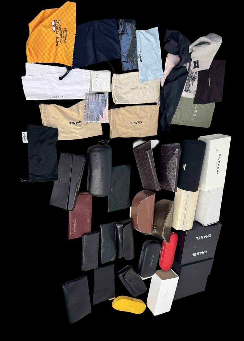 Lot of 26 Hard Cases & 7 Soft Cases & 14 Cleaning Cloths for Glasses (1 of 7)