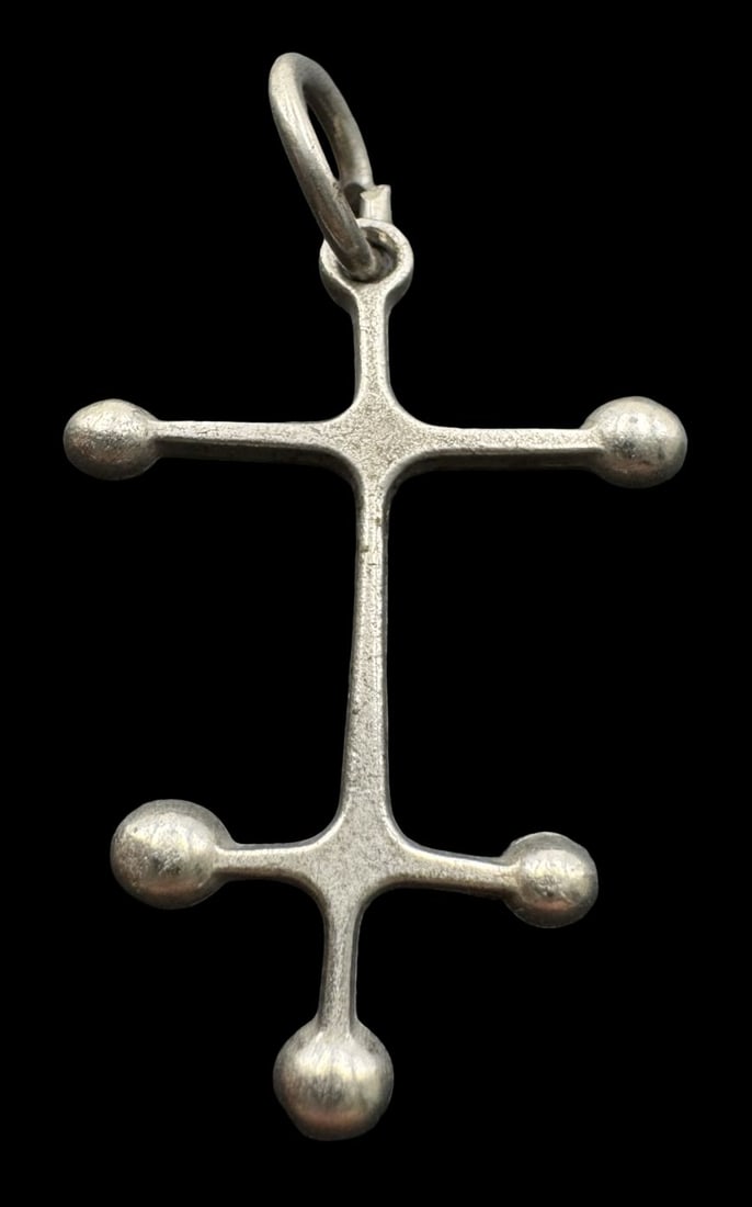 Unusual Vintage Mid-Century Modern Sterling Silver Pendant Charm (1 of 1)