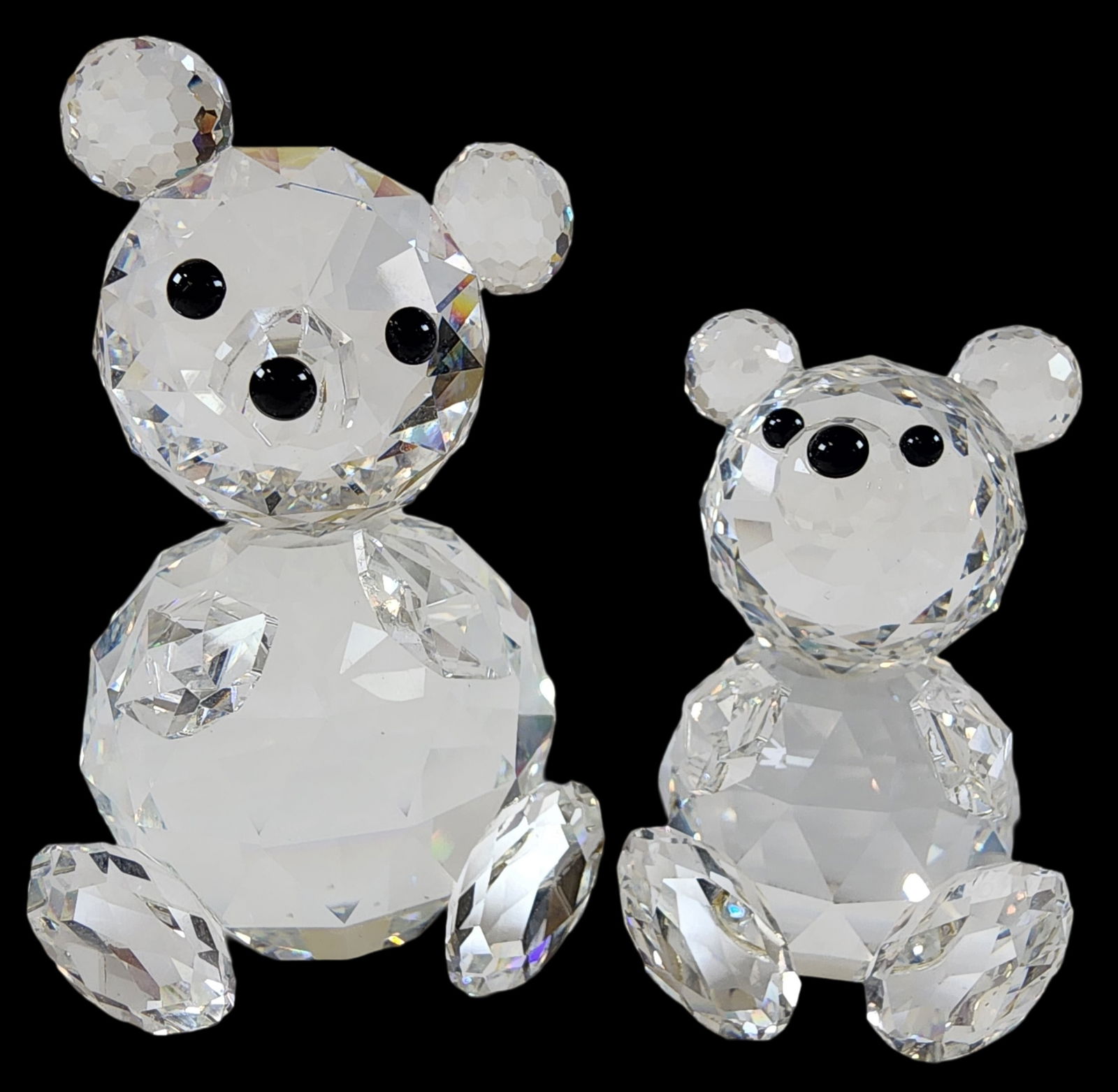 Pair of Vintage Retired SWAROVSKI Crystal Figurines - Teddy Bears (1 of 6)