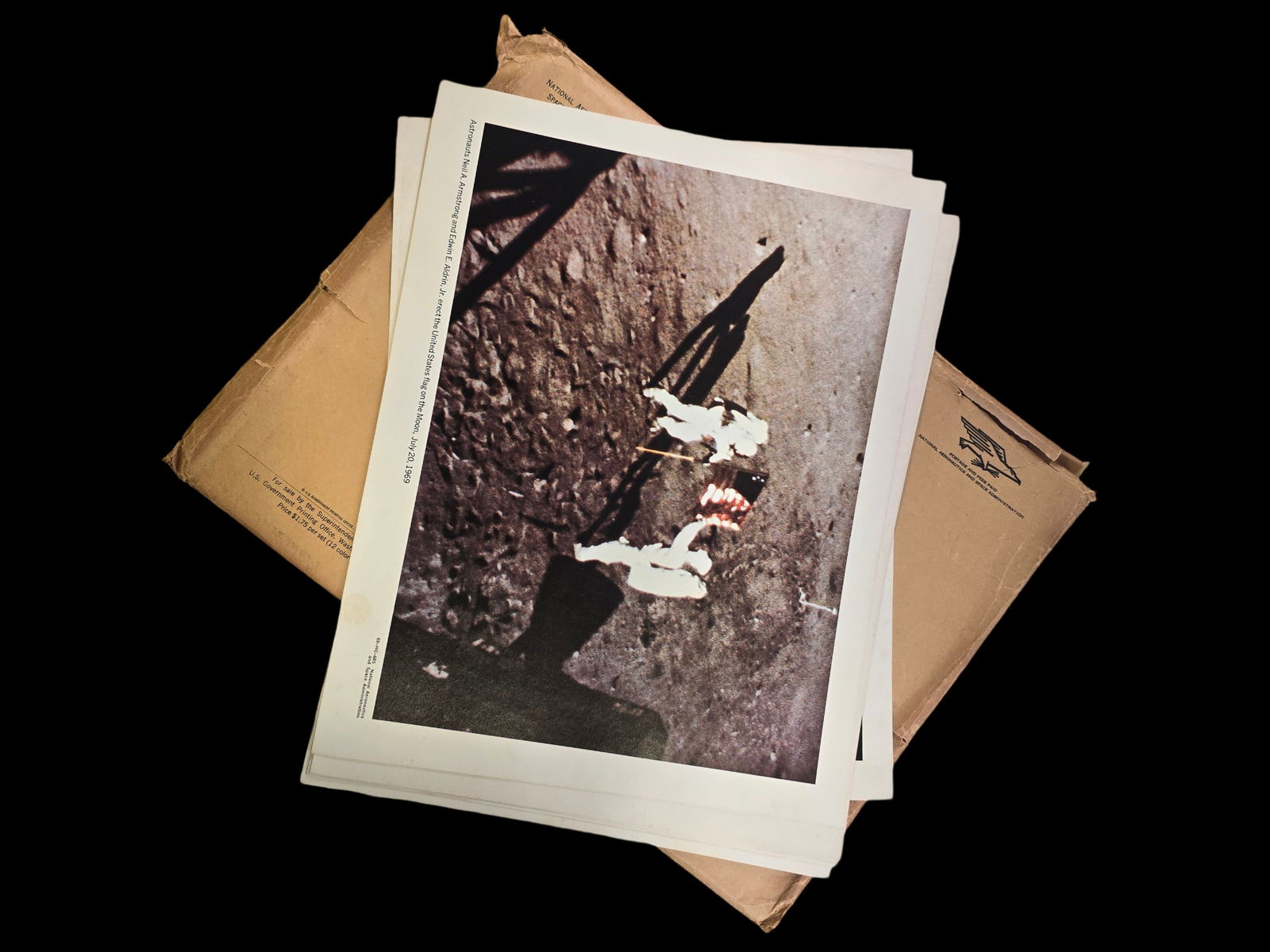 Vintage Mid-Century NASA Moon Landing Picture Set No. 4 /w Original Envelope (1 of 9)