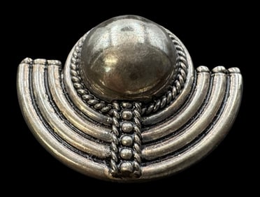 Vintage Handmade Mid-Century Modern Sterling Silver Brooch
