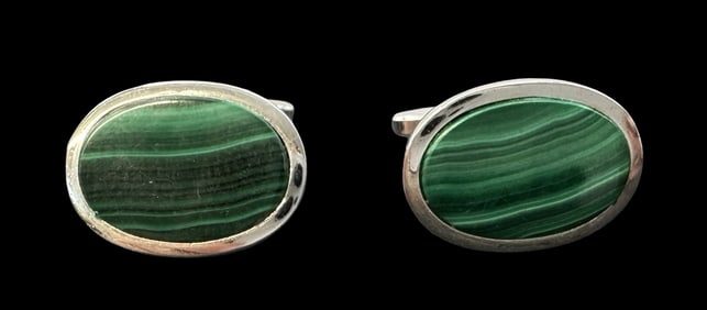 Vintage Mid-Century European 835 Silver Cufflinks