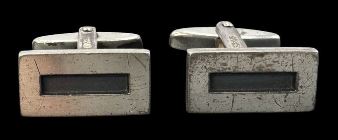 Vintage Mid-Century Modern FRANZ SCHEURLE Germany Sterling Silver Cufflinks