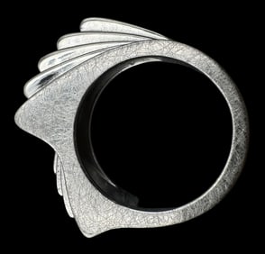 Stylish Vintage AOM Studios Germany Sterling Silver Designer Ring