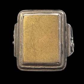 Ornate Antique European 835 Silver & Gemstone Designer Ring