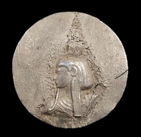 Very Large & Unusual Vintage Sterling Silver Egyptian Revival Pendant