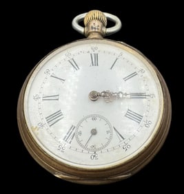 Antique 1900s Swiss 800 Silver Pocket Watch