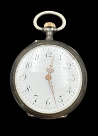 Antique Swiss 800 Silver Ladies Pocket Watch
