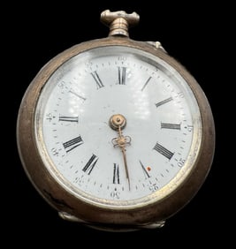 Antique Ca. 1900s Swiss 800 Silver Pocket Watch