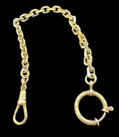 Vintage Gilt Sterling Silver Pocket Watch Chain