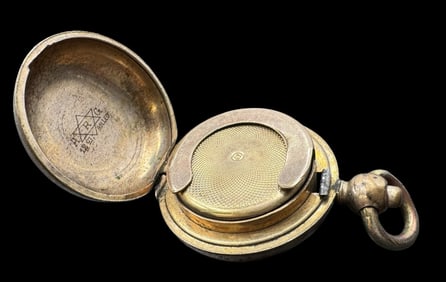 Rare Antique Gold Filled Coin Holder Pocket Watch Chain Fob