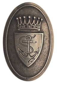 Very Unusual Vintage Sterling Silver Royal Navy Brooch