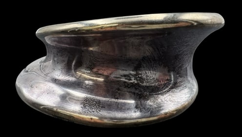 Stylish Large Vintage Sterling Silver Electroform Designer Cuff Bracelet