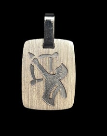 Vintage Mid-Century European 835 Silver Zodiac Pendant - Sagittarius