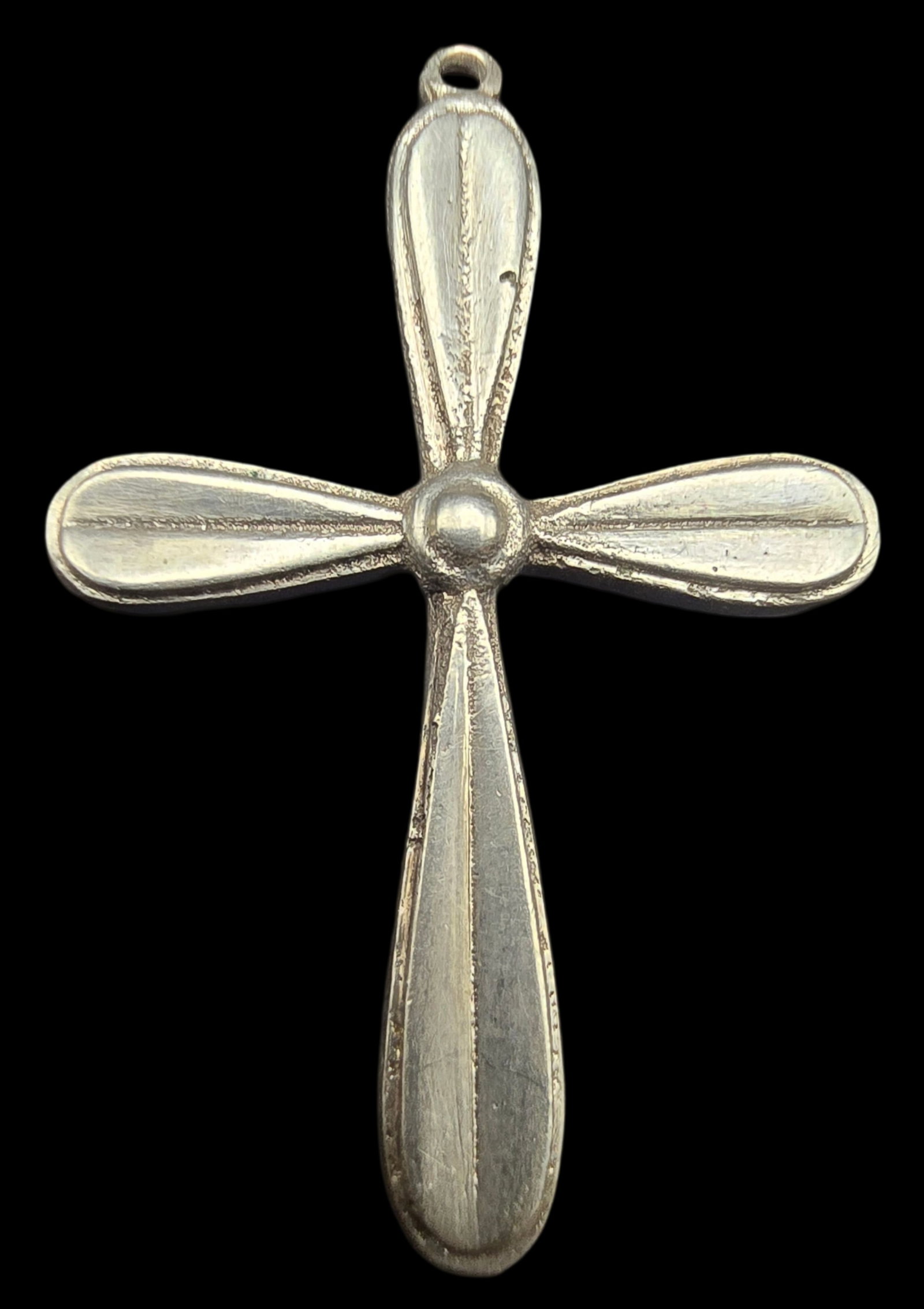 Vintage European 835 Silver Cross Pendant (1 of 5)