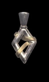 Vintage Partially Gilt Sterling Silver Pendant