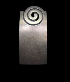 Vintage Mid-Century Modern Sterling Silver Spiral Design Pendant