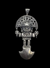 Vintage Pre-Columbian Sterling Silver Pendant
