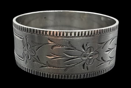 Ornate Vintage TIFFANY & CO. Sterling Silver Napkin Ring
