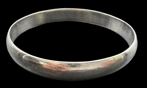 Heavy & Solid Vintage Sterling Silver Bangle Bracelet